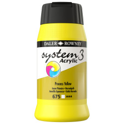 Daler Rowney System 3 Acrylic Paint Process Yellow (500ml)