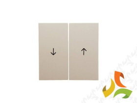 BERKER B.KWADRAT Klawisze do wyłacznika żaluzjowego z nadrukiem "strzałka" krem połysk 5316258992 HAGER