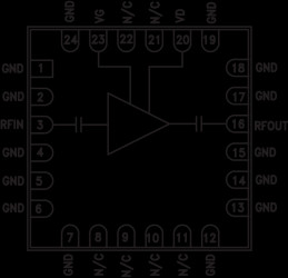 GaAs pHEMT MMIC 1/2 Watt Power Amplifier, 24 - 29.5 GHz
