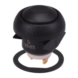 IBR3SAD2 Black Momentary Snap-In 12mm Push Button Switch SPST IP67