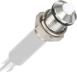 Signal light, 24 V (DC), white, 1.6 cd, Mounting Ø 8 mm, pitch 1.25 mm, LED number: 1, Q8P1CXXW24E