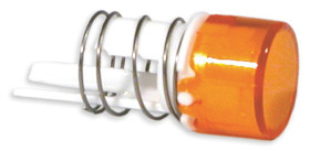 Klosz lampek do przycisku kształt: Okrągły Żółty Soczewka Idec