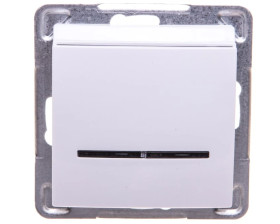 IMPRESJA Łącznik hotelowy z podświetleniem biały ŁP-15YS/m/00