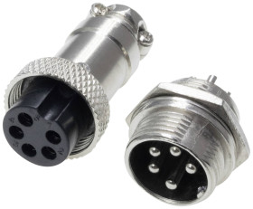 Pollin 453554 Złącze okrągłe, 1 zest.