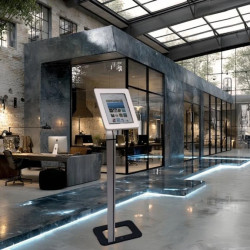 Stojak uchwyt reklamowy do tabletu podłogowy z blokadą Maclean MC-645 , 9.7cala-10.1cala - uniwersalny MC-645