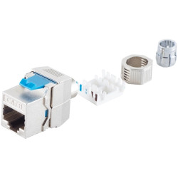Keystone module, RJ45, Cat 8.1, IDC connection, cable assembly, BS08-45005