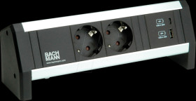 902.0811 DESK 2x protective contact 1xUSB A&amp;C, USB Charger 22W Charger, G