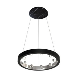 Lampa wisząca ring CASSIOPEIA 9xE14 czarny MILAGRO BY MACIEJ ZIEŃ