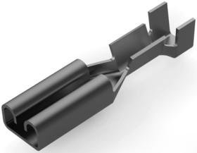 Uninsulated flat plug sleeve, 2.8 x 0.81 mm, 0.32 to 0.51 mm², AWG 22 to 20, brass, tin-plated, 160173-2