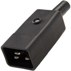 Złącze IEC IEC C20 Montaż na kablu Męski 16A Kątowe RS PRO