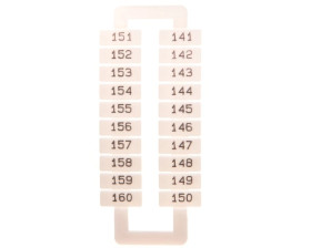 Oznacznik do złączek EURO 2,5-70mm2 /141-160/ 43192 /1 blister=20 szt/