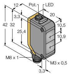 Fotokomórka odbiciowa Turck Q20NLVQ7 3077768 1 szt.