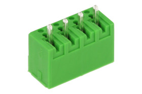 Łączówka; STL1550/4-GV; 4 tory; R=3,50mm; 9,2mm; 8A; 300V; przewlekany (THT); proste; zamknięta; zielony; PTR Messtechnik; RoHS