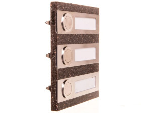 Przycisk dzwonkowy podłużny potrójny brązowy 1A/50V PDK-250/3-BRA YNS10000018