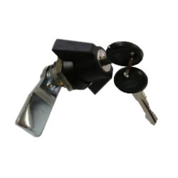 Uchwyt z zamkiem, kolor: Czarny, dł. 17mm, RS PRO