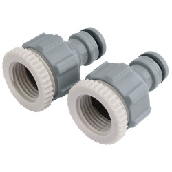 Draper 25907 Twin Pack of Tap Connectors (1/2" and 3/4")