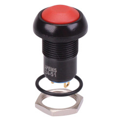 IPR1SAD6 APEM Red Latching 12mm Push Button Switch SPST IP67