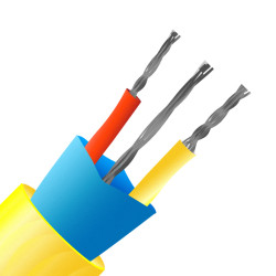 Kabel/przewód termopary K dł. 25m 7/0,2mm -10 → +105 °C. Mylar PVC 2-żyłowy Ekranowany