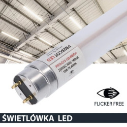 Świetlówka led T8 G13 120cm 18W 4000K 1800lm PC Prescot Flicker free