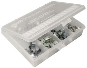 Zestaw opasek zaciskowych 54 Piece Stal nierdzewna 304 Zacisk paliwa mini, zacisk z nakrętką i śrubą, 7 → 9mm