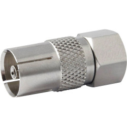 Kathrein 273271 Coax Adapter F Plug to IEC Socket 1 piece.