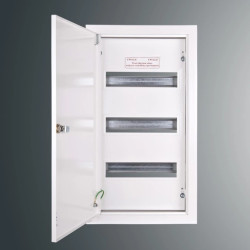 Rozdzielnica p/t modułowa RW 3NN 3 x 12S 532x288x130 szyna TSH35 zamek patent.9081 IP30 RAL 9003