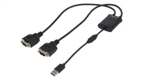 Au0031 Konwerter, D-Sub 9Pinx2/Usb A
