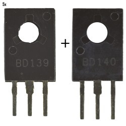5x para BD139 + BD140 testowana HFE NPN PNP