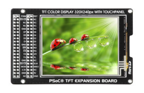 Płytka wyświetlacza, do użytku z: CY8CKIT-050 PSoC® 5LP, 2.8in