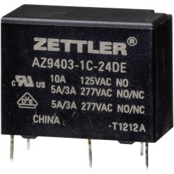 Zettler Electronics AZ9403-1C-24DE Power Relay 24V DC 5A 1pc