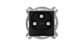 Mini Gniazdo Multimedialne 3F Data (Upc) Czarny Mat 12Mgmu