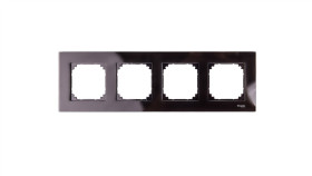 Ramka Czterokrotna, Szkło, Onyksowy Merten, M-Elegance Mtn404403