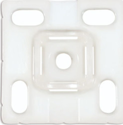 Mounting base, max. bundle Ø 7.6 mm, PA, natural, self-adhesive, (L x W x H) 38 x 38 x 8 mm, 01860905018