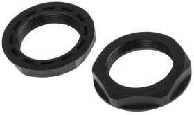 Nakrętka do dławnic kablowych gwint: M32 Nylon 66 Czarny IP68 RS PRO