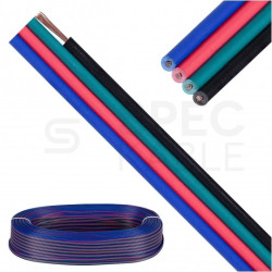 Kabel telekomunikacyjny wstążkowy TLWY RGB LED 4x0,35mm2 kolorowy 12/24V montażowy linka LED LABS
