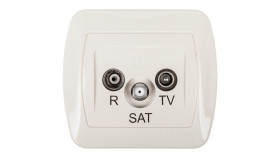 Simon Akord Gniazdo Antenowe Rd/Tv/Sat Końcowe Beżowe Aas/12