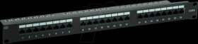 26990362 19" patch panel, 1 U, 24-port, Cat. 6, black