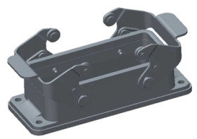 Surface mount housing, size HB16, die-cast aluminum, clip locking, IP65, T1410161000-000