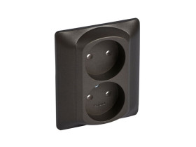 SISTENA LIFE Plakietka Choco do gniazda podwójne 2x2p 771232 LEGRAND