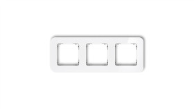 Icon Ramka Uniwersalna Potrójna Zaokrąglona - Efekt Szkła (Ramka: Biała Spód:...