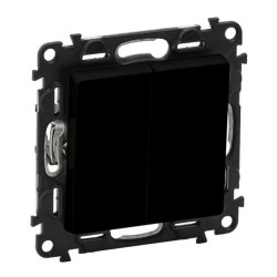 VALENA LIFE przycisk podwójny przełączy no/nc czarny 756318