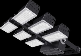 154896 LED floodlight, 720 W, 118,800 lm, 5000 K, black, IP66