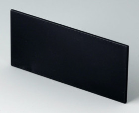 Front plate, PPO, (W x H) 91.6 x 43.5 mm, black, B6132221