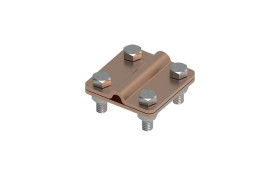 Złącze uniwersalne 2-elem. 60x60 bednarka-drut8 miedź 214.2 CU 21400203