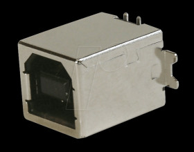 USB panel socket, series B, straight, 180° vers.