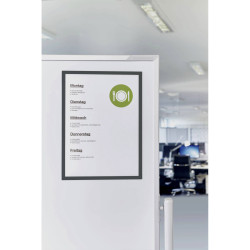 Magnetoplan 1131101 frame Magnetic Grey A5 use with Notice & Whiteboards