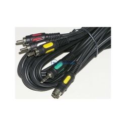 kabel SVHS wtyk+3.5 wtyk - 3 RCA wtyk 10m
