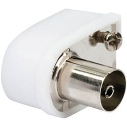 Schwaiger WST20S532 Coax Socket Angled IEC Coax Socket 1 pc White