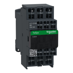 Stycznik 24 V dc Schneider Electric styki: 3 7,5 kW 18 A 3NO Zacisk klatkowy LC1D183BD