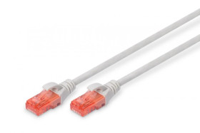 Kabel krosowy (patch cord) RJ45-RJ45, kat.6, U/UTP, AWG 26/7, LSOH, 0.25m, szary DK-1617-0025